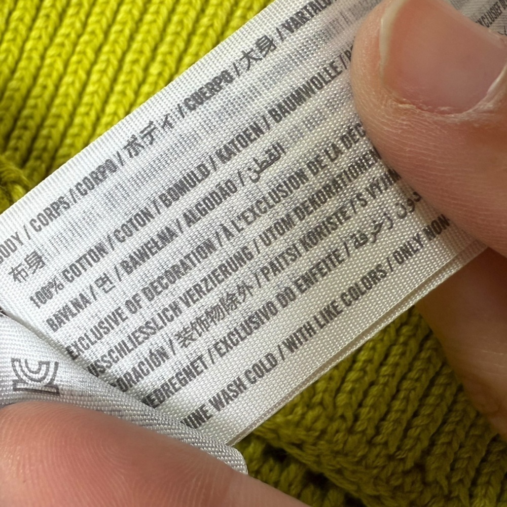 Abercrombie & Fitch Lime Green Crochet Knit Tank Top Size M - Picture 5 of 5